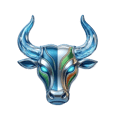 Puush bull mascot logo